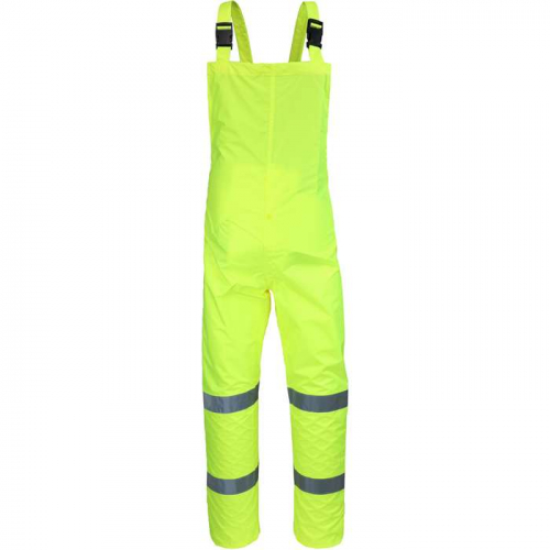 PIP WW4033P-XL, Viz™, ANSI Class E Waterproof Bib, Hi-Vis Rainwear, Hi-Vis Yellow, XL
